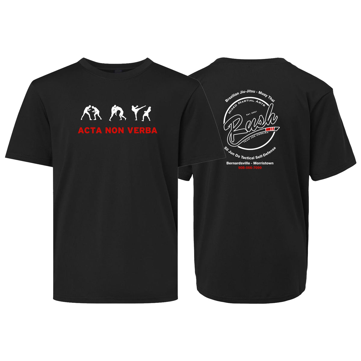 Rush Mixed Martial Arts Academy Dry Fit Kids Shirts #8068 A