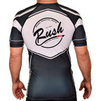 Rush Mixed Martial Arts Academy Rash Guards Black/White #8068 A