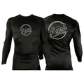 Rush Mixed Martial Arts All Black Custom Rash Guards Long Sleeves #8068 A