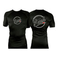 Rush Mixed Martial Arts All Black Custom Rash Guards Short Sleeves #8068 A