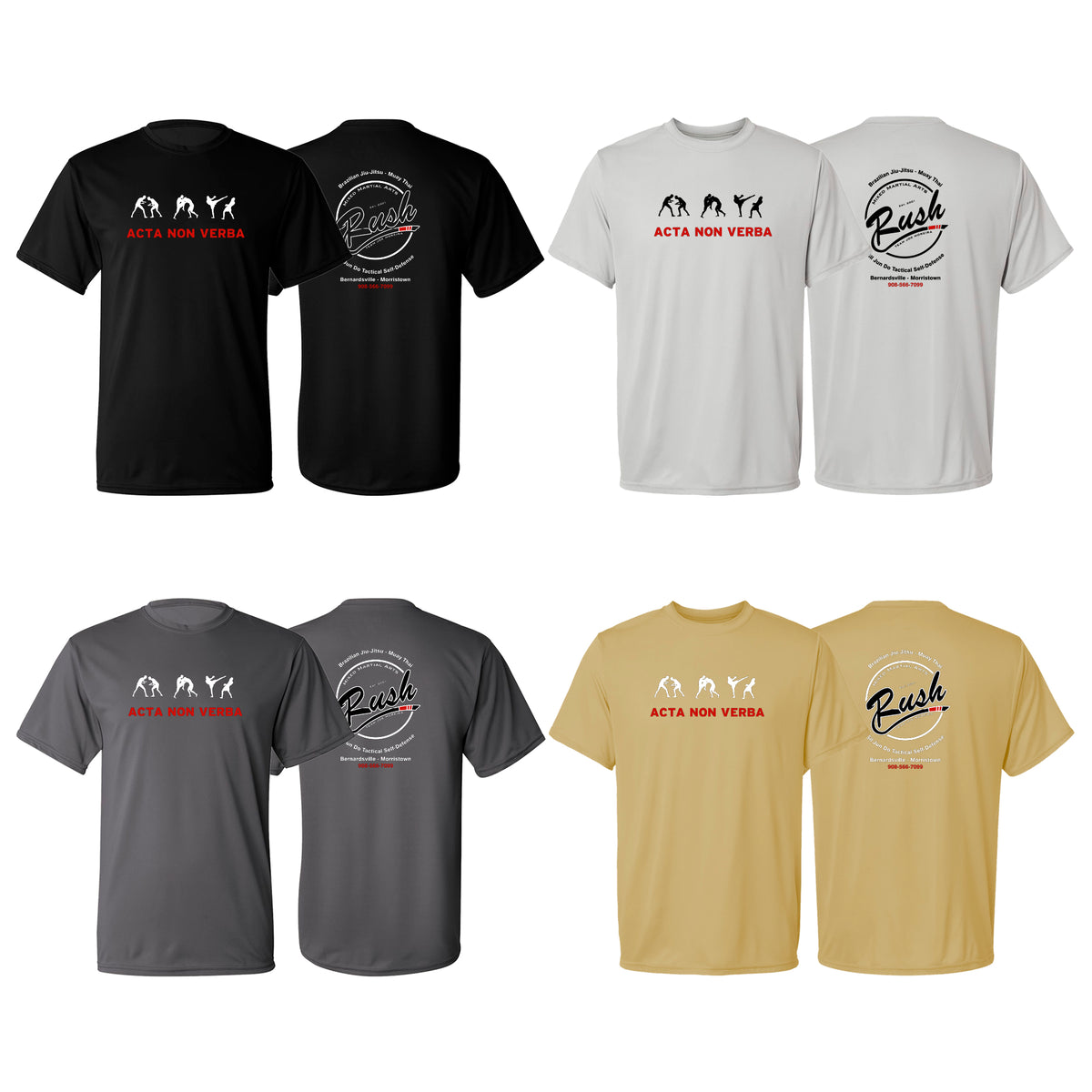 Rush Mixed Martial Arts Academy Dry Fit Shirts #8068 A
