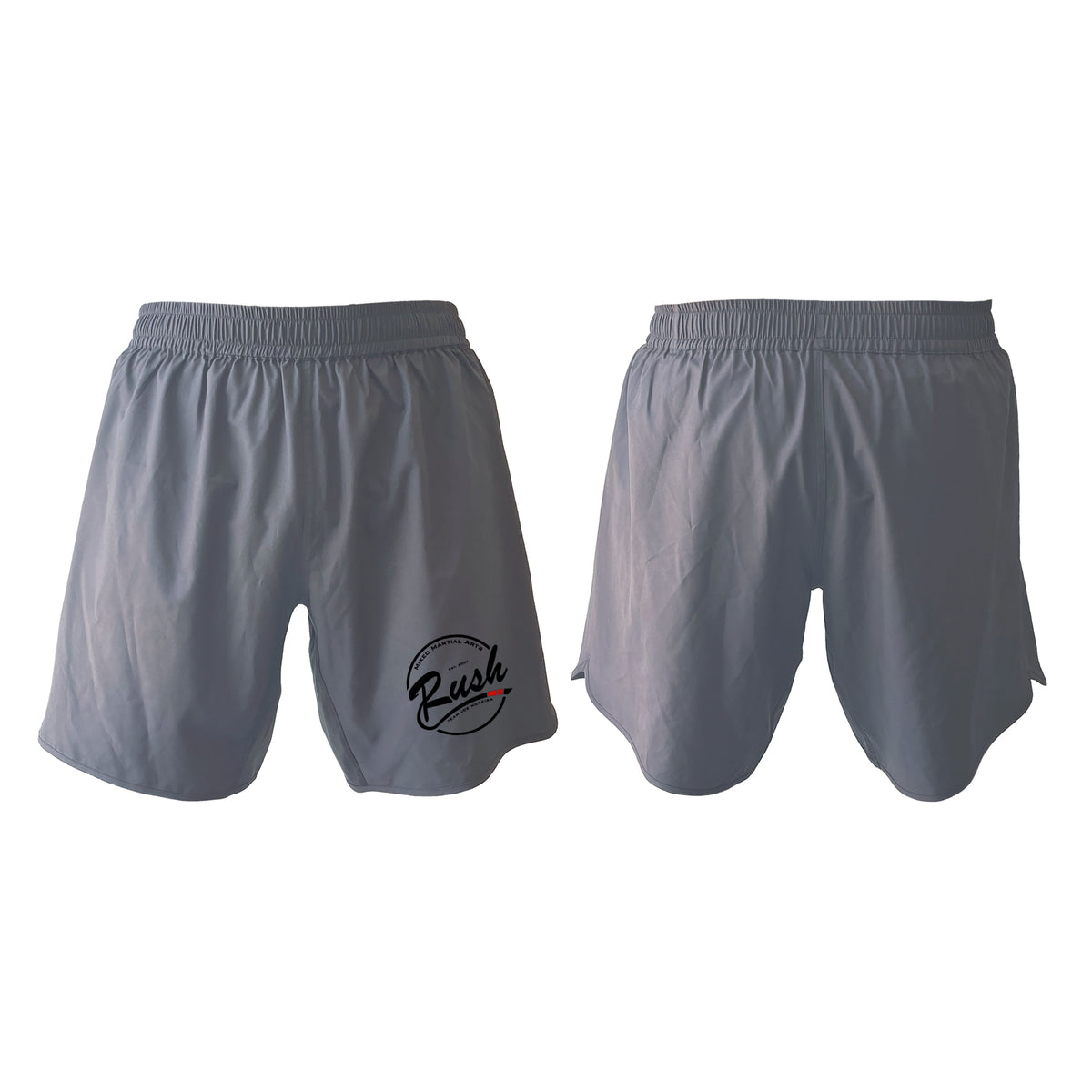 Rush Mixed Martial Arts Custom Grey Shorts 2.0 #8068 A