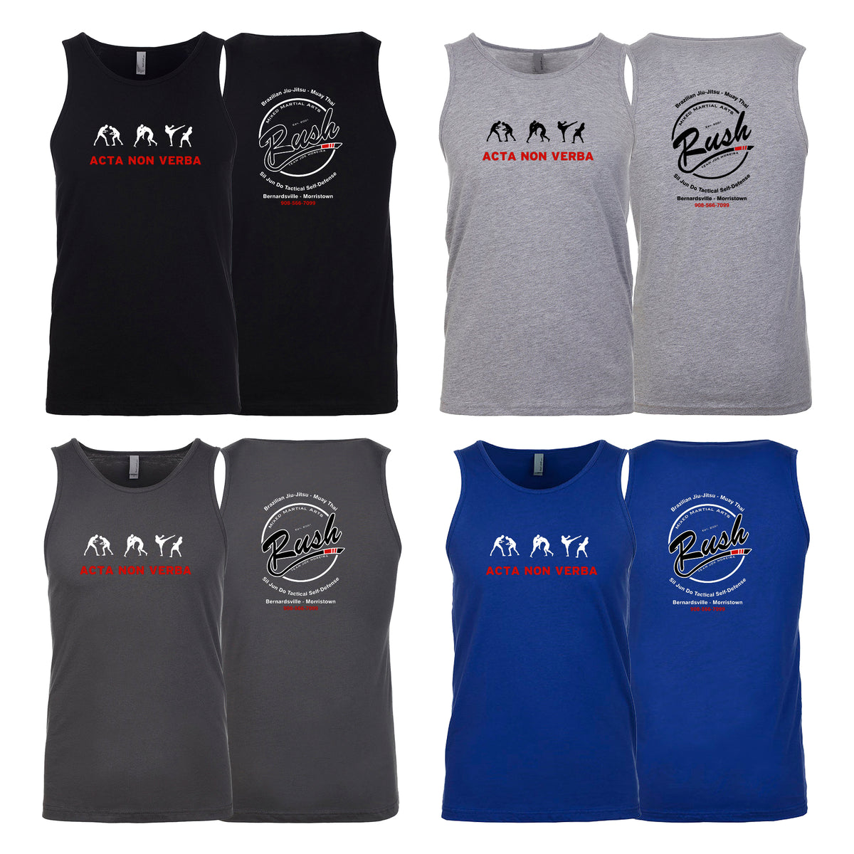 Rush Mixed Martial Arts Next Level Tank Tops #8068 A