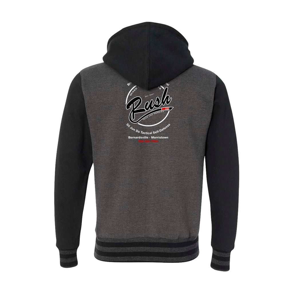Rush Mixed Martial Arts Academy Varsity Zip-Up Hoodies #8068 B