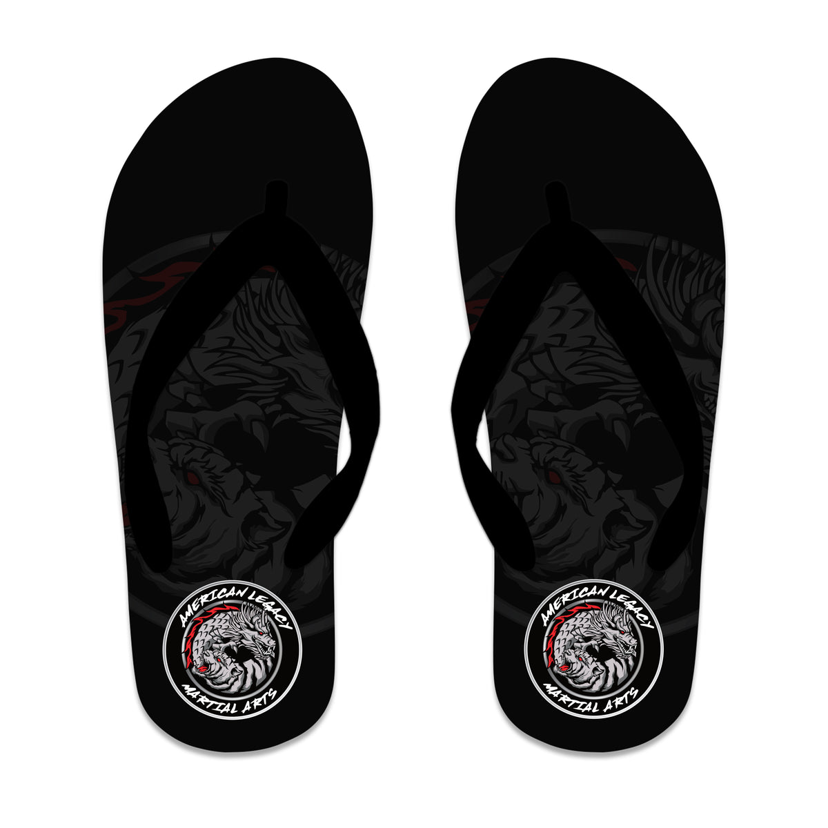 American Legacy Martial Arts Academy Flip Flops #8069 A