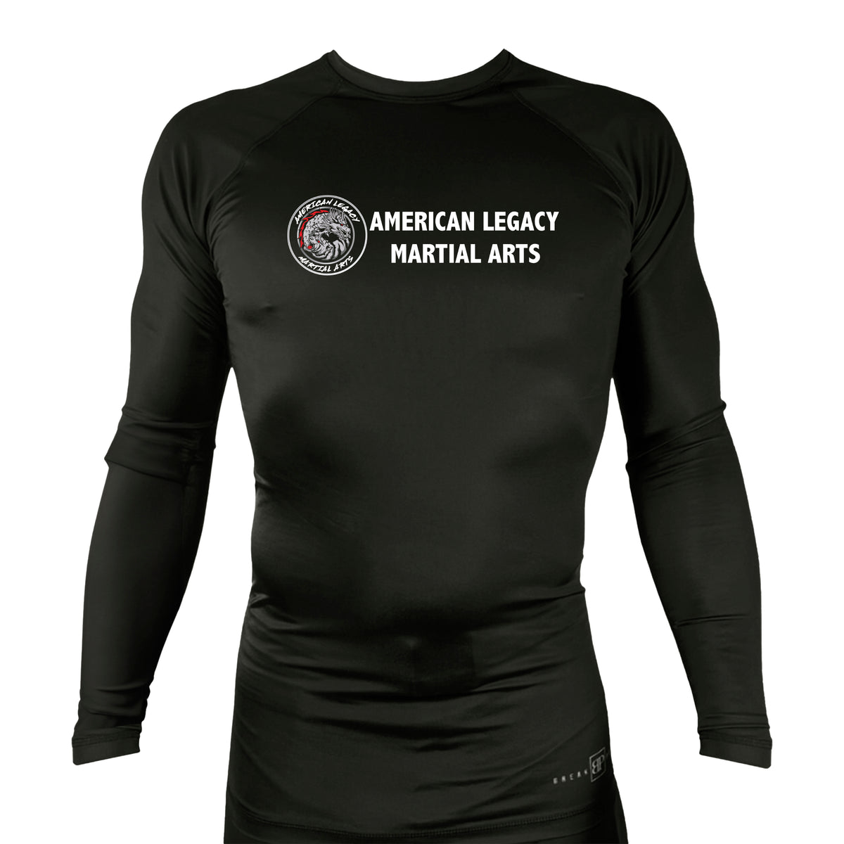 American Legacy Martial Arts All Black Custom Rash Guards Long Sleeves #8069 B