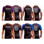 American Legacy Martial Arts All Black Ranked Short Sleeve Rash Guards #8069 B