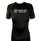 American Legacy Martial Arts All Black Custom Rash Guards Short Sleeves #8069 B