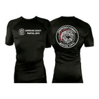 American Legacy Martial Arts All Black Custom Rash Guards Short Sleeves #8069 B