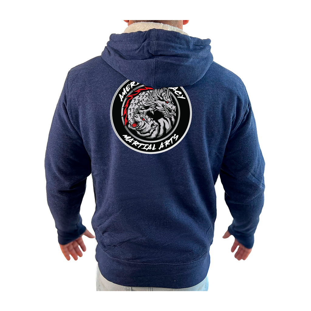 American Legacy Martial Arts Academy Sherpa Lined Zip-Up Hoodie #8069 C
