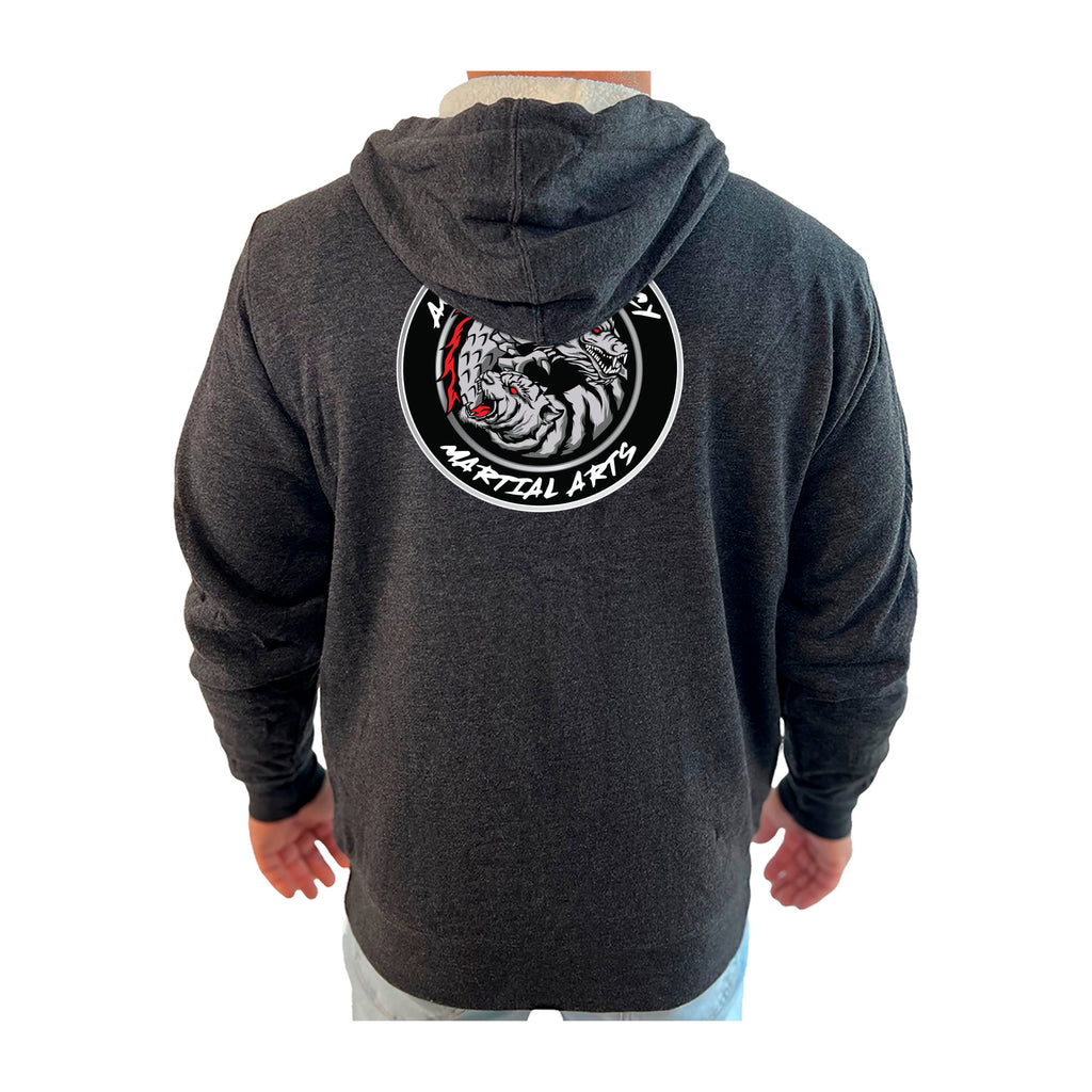 American Legacy Martial Arts Academy Sherpa Lined Zip-Up Hoodie #8069 C