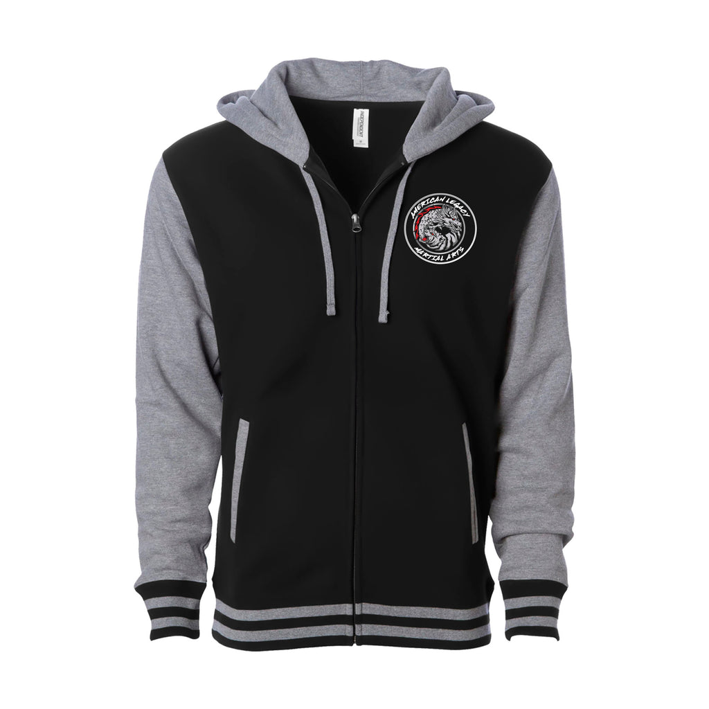 American Legacy Martial Arts Academy Varsity Zip-Up Hoodies #8069 C