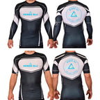 Hendo Brazilian Jiu Jitsu Academy Rash Guards Black/White #8070 A