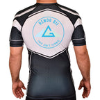 Hendo Brazilian Jiu Jitsu Academy Rash Guards Black/White #8070 A