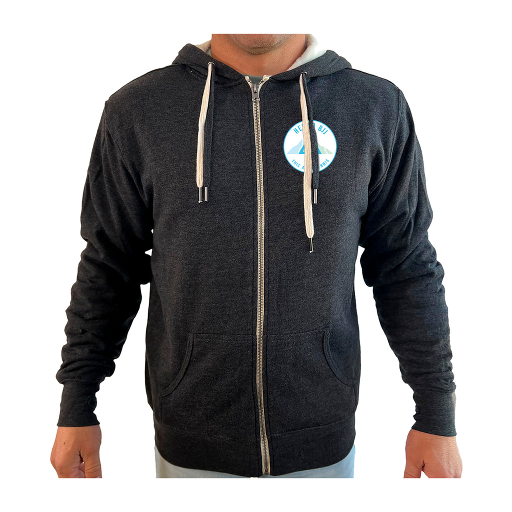 Hendo Brazilian Jiu Jitsu Academy Sherpa Lined Zip-Up Hoodie #8070 B
