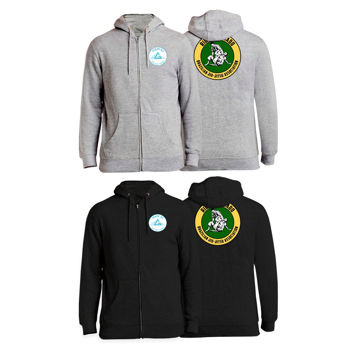 Hendo Brazilian Jiu Jitsu Academy Zip-Up Hoodies #8070 B