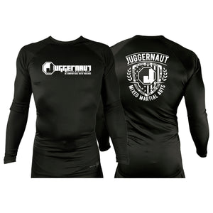 Juggernaut MMA All Black Custom Rash Guards Long Sleeves #8071 A
