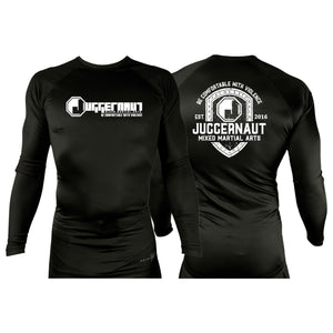 Juggernaut MMA All Black Rash Guards Long Sleeves #8071 D