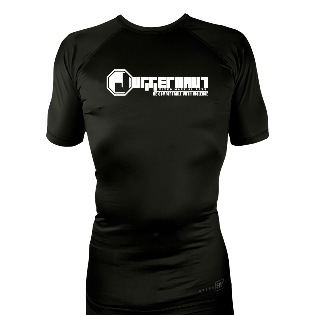 Juggernaut MMA All Black Rash Guards Short Sleeves #8071 D