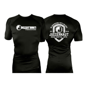 Juggernaut MMA All Black Rash Guards Short Sleeves #8071 D