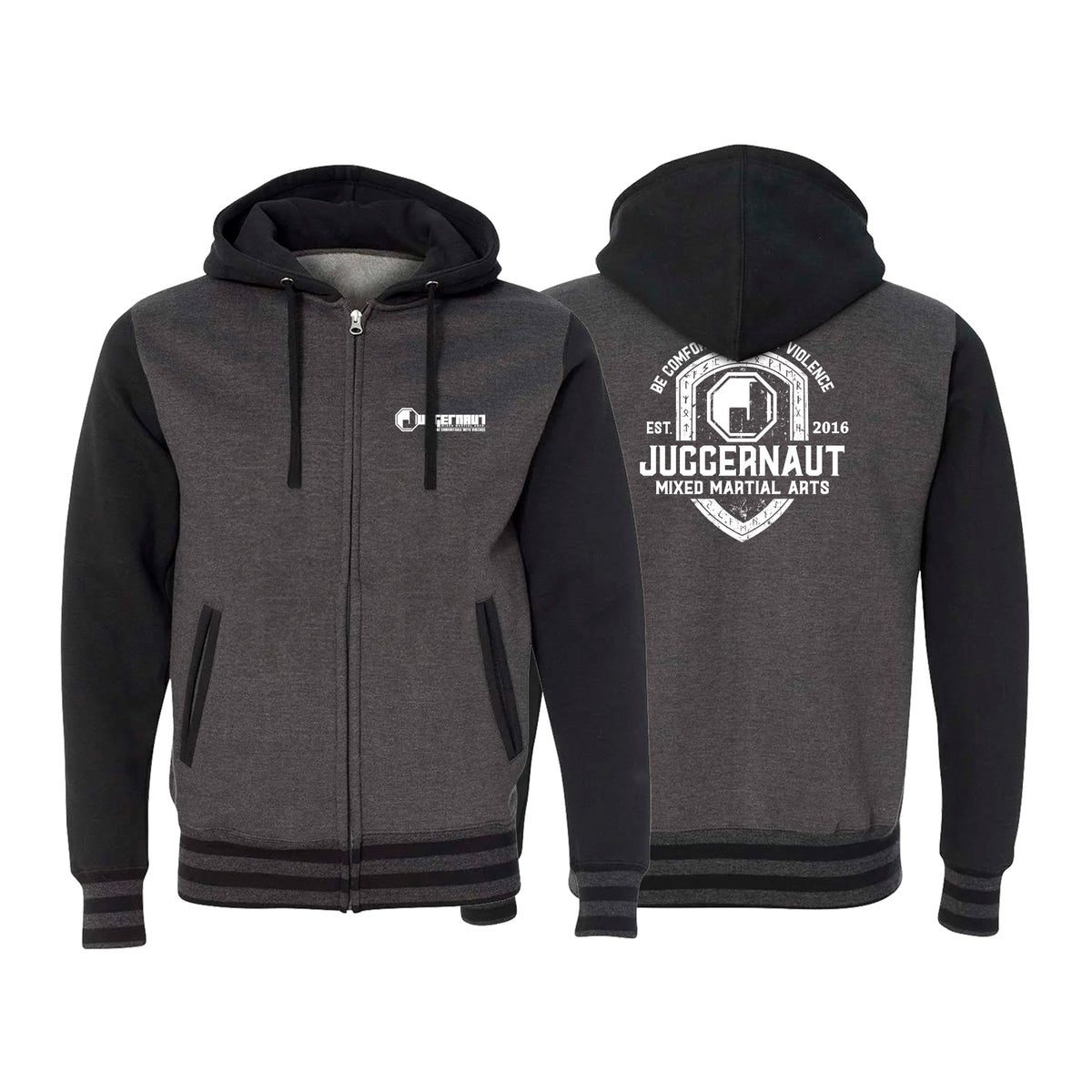 Juggernaut MMA Varsity Zip-Up Hoodies #8071 E