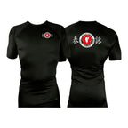 River City Kung Fu All Black Custom Rash Guards Short Sleeves #8072 A