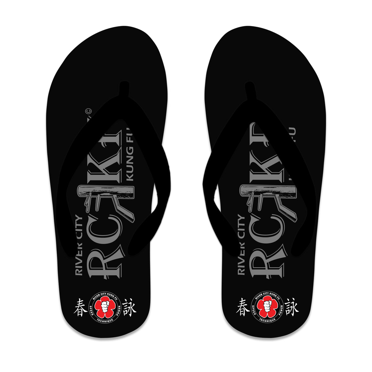 River City Kung Fu Academy Flip Flops #8072 A