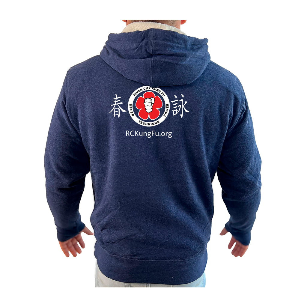 River City Kung Fu Academy Sherpa Lined Zip-Up Hoodie #8072 A