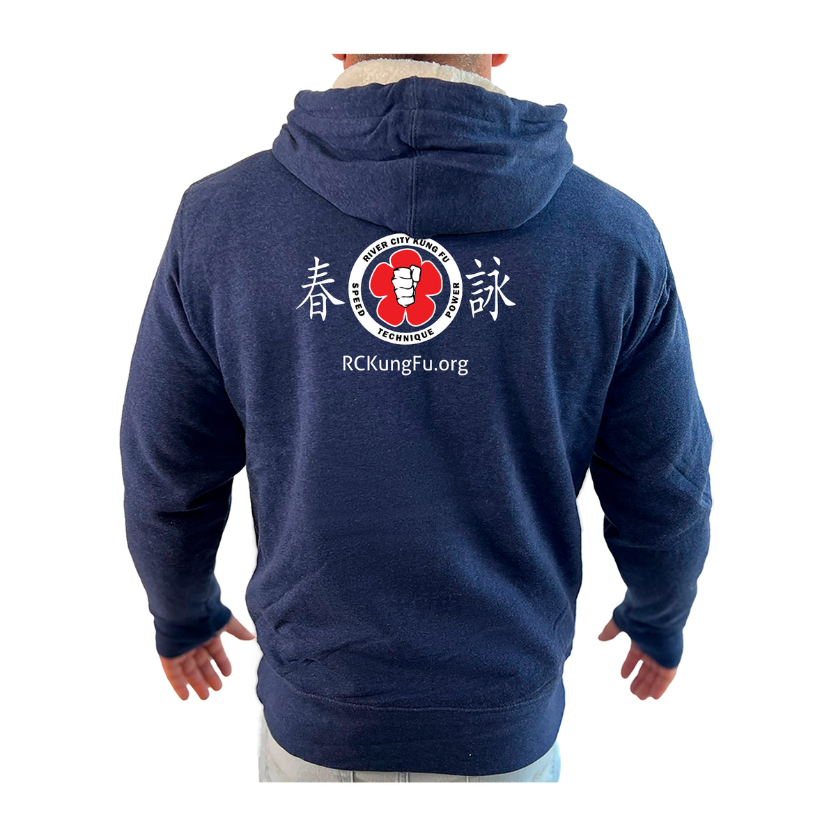 River City Kung Fu Academy Sherpa Lined Zip-Up Hoodie #8072 A