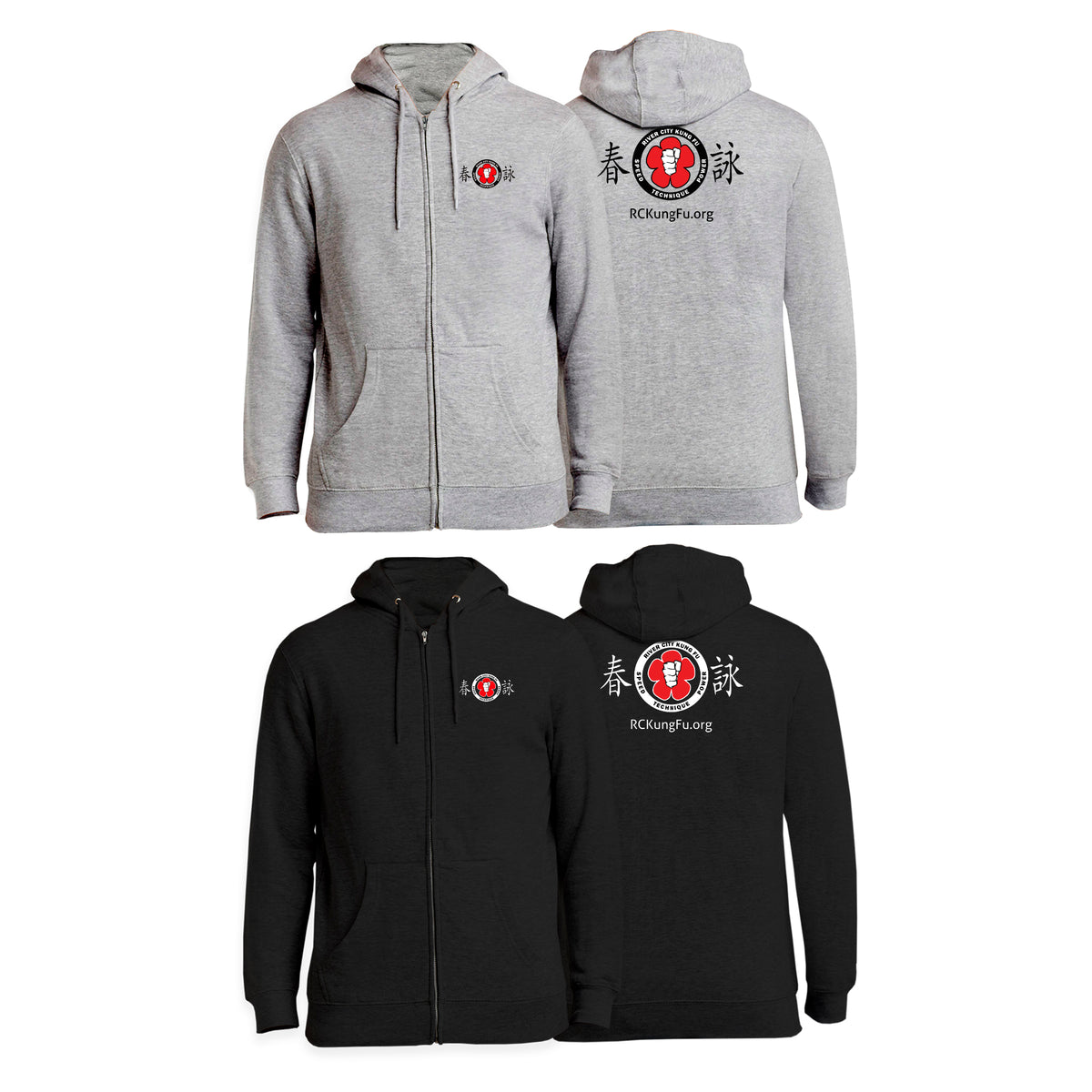 River City Kung Fu Academy Zip-Up Hoodies #8072 A