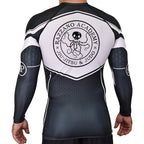 Razzano Academy LLC Academy Rash Guards Black/White #8073 A
