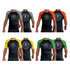 Razzano Academy LLC All Black Ranked Short Sleeve Rash Guards #8073 A