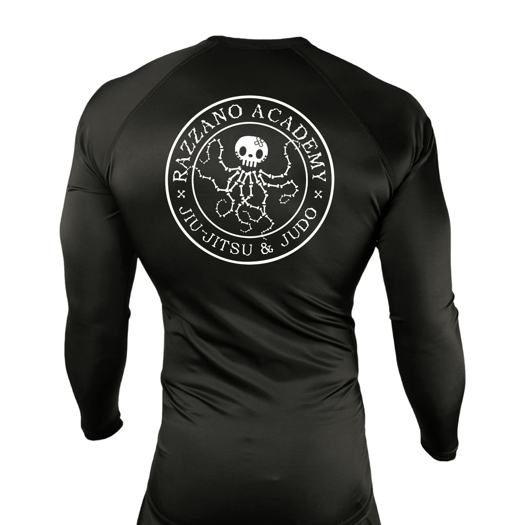 Razzano Academy LLC All Black Custom Rash Guards Long Sleeves #8073 A