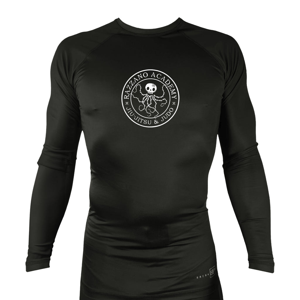 Razzano Academy LLC All Black Custom Rash Guards Long Sleeves #8073 A