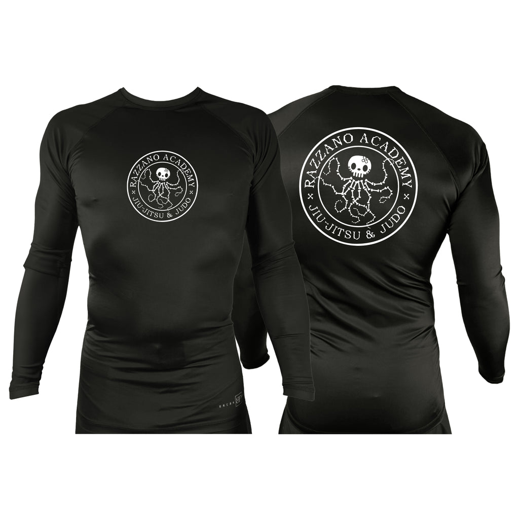 Razzano Academy LLC All Black Custom Rash Guards Long Sleeves #8073 A