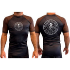 Razzano Academy LLC All Black Ranked Short Sleeve Rash Guards #8073 A