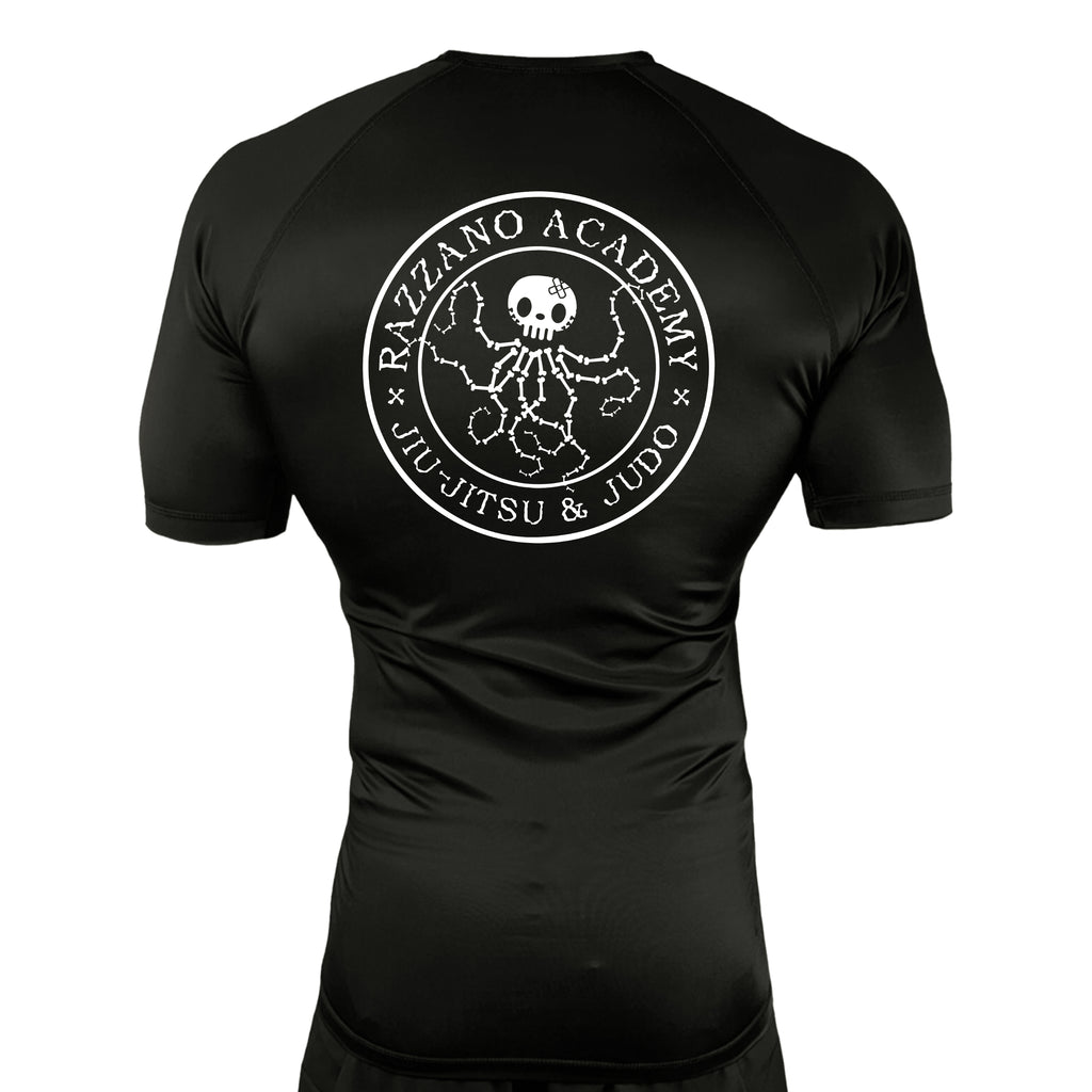 Razzano Academy LLC All Black Custom Rash Guards Short Sleeves #8073 A
