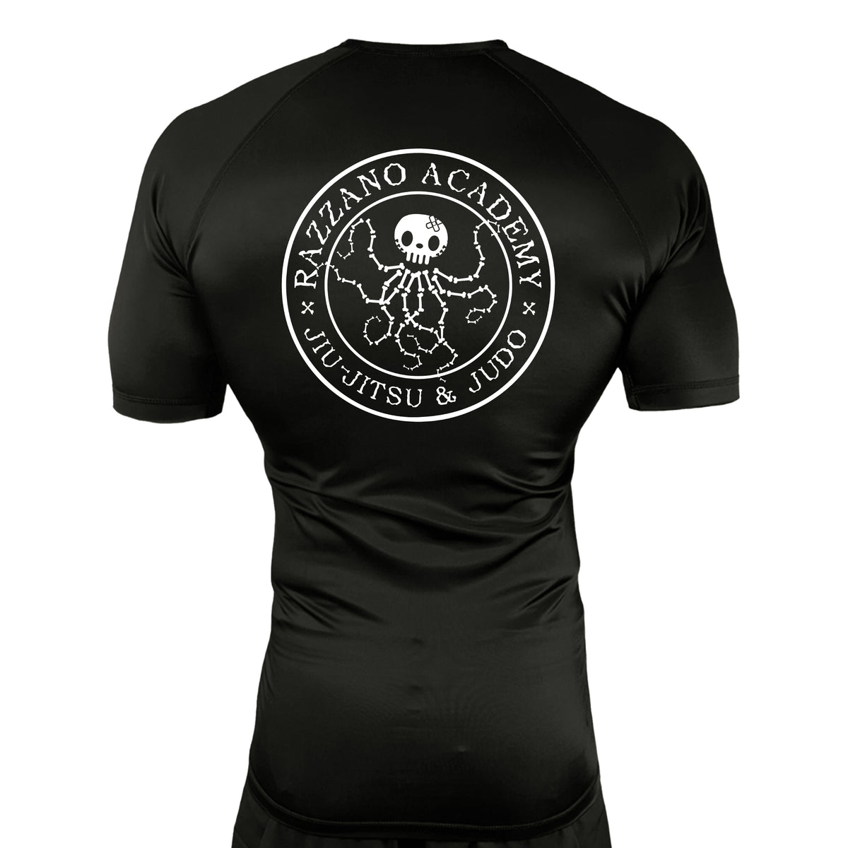Razzano Academy LLC All Black Custom Rash Guards Short Sleeves #8073 A