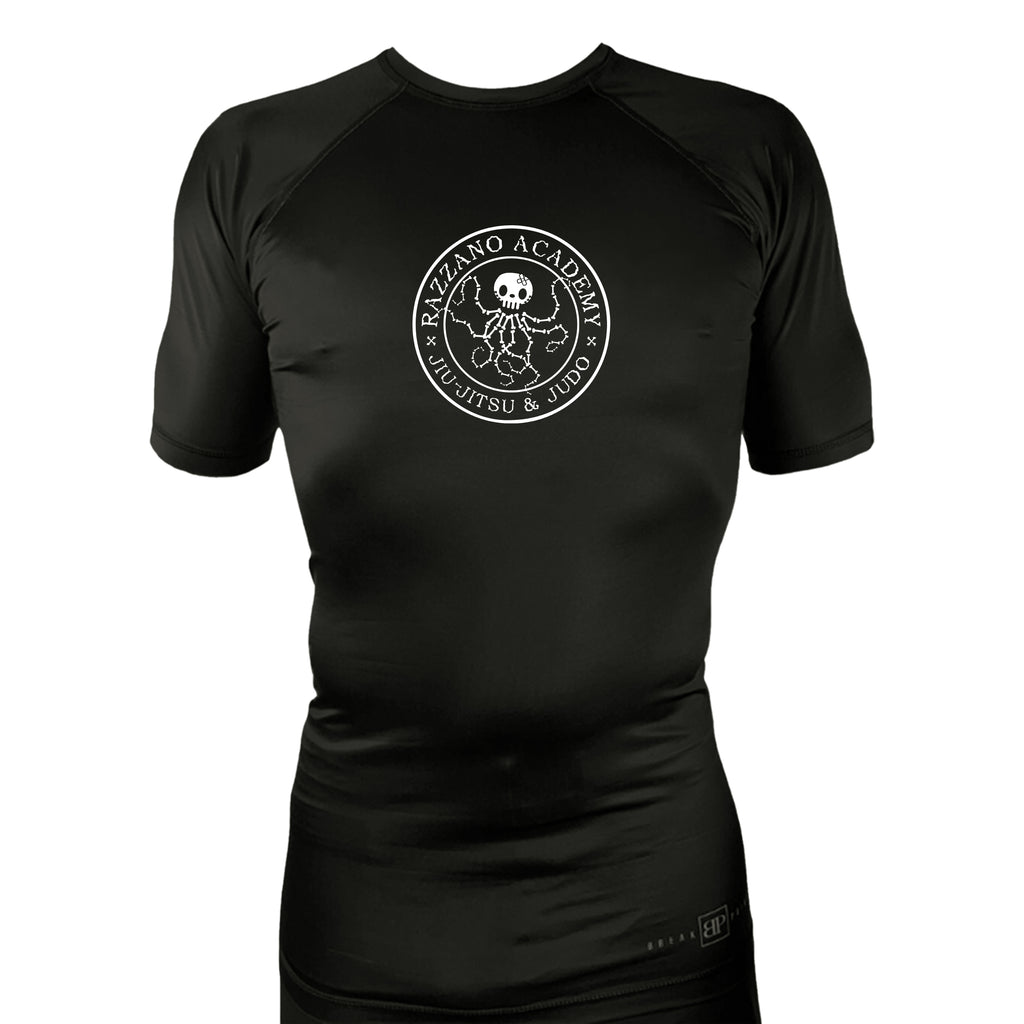 Razzano Academy LLC All Black Custom Rash Guards Short Sleeves #8073 A