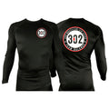 302 Jiu-Jitsu All Black Custom Rash Guards Long Sleeves #8074 A