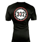302 Jiu-Jitsu All Black Custom Rash Guards Short Sleeves #8074 A