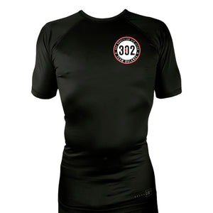 302 Jiu-Jitsu All Black Custom Rash Guards Short Sleeves #8074 A