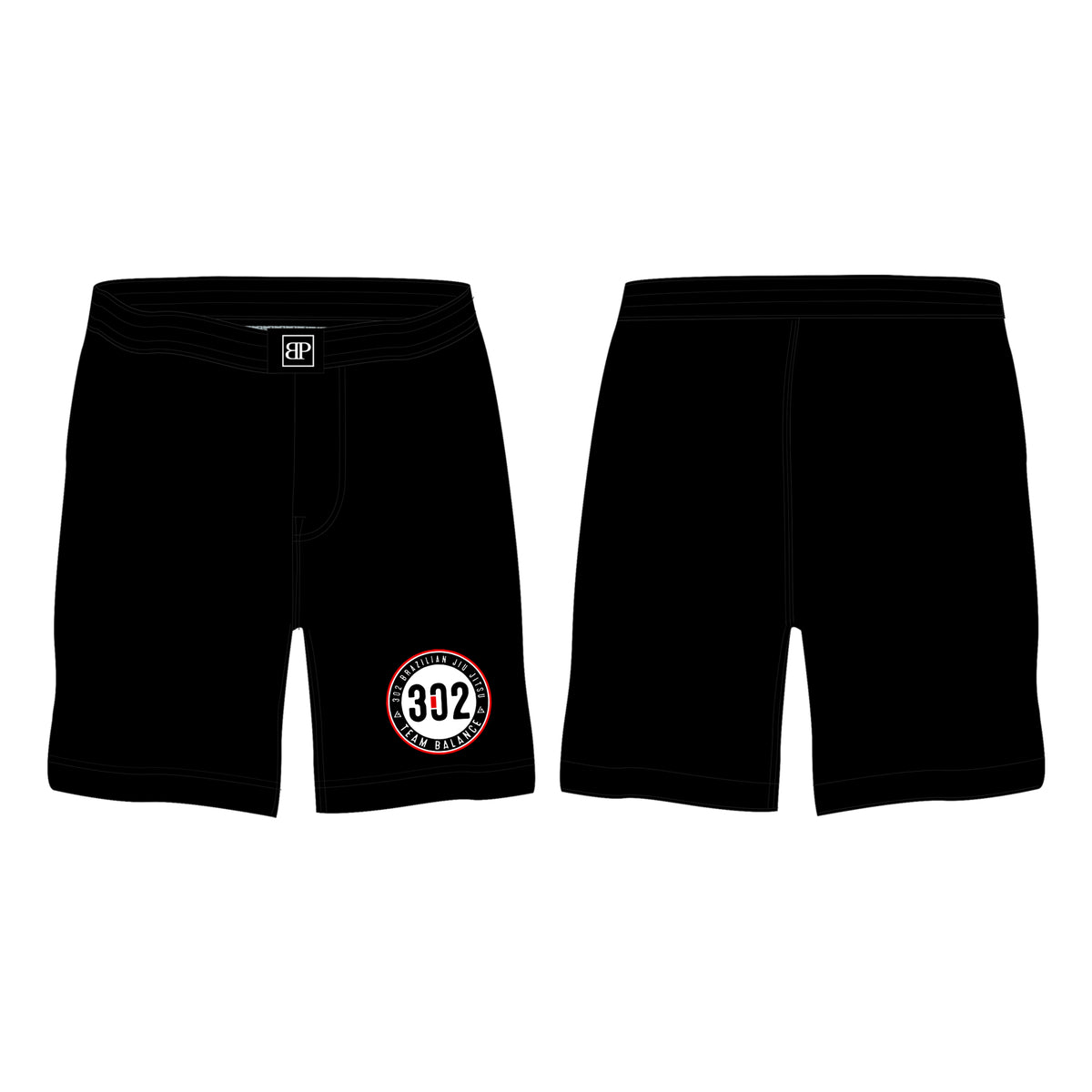 302 Jiu-Jitsu All Black Custom Shorts #8074 A