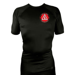 302 Jiu-Jitsu All Black Rash Guards Short Sleeves #8074 B (BALANCE)