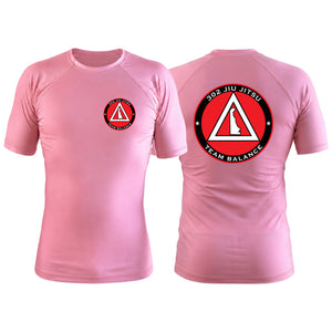 302 Jiu-Jitsu Pink Rash Guards Short Sleeve #8074 B (BALANCE)