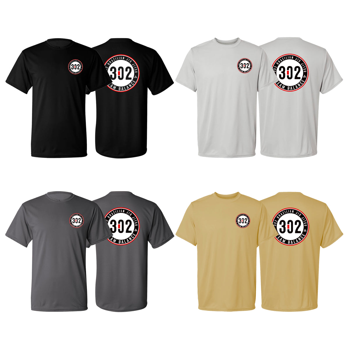 302 Jiu-Jitsu Academy Dry Fit Shirts #8074 A