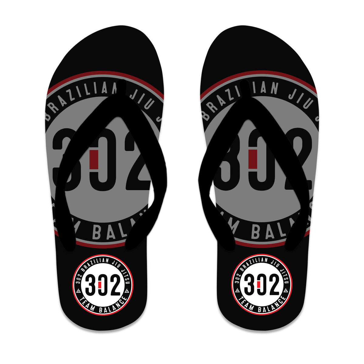 302 Jiu-Jitsu Academy Flip Flops #8074 A