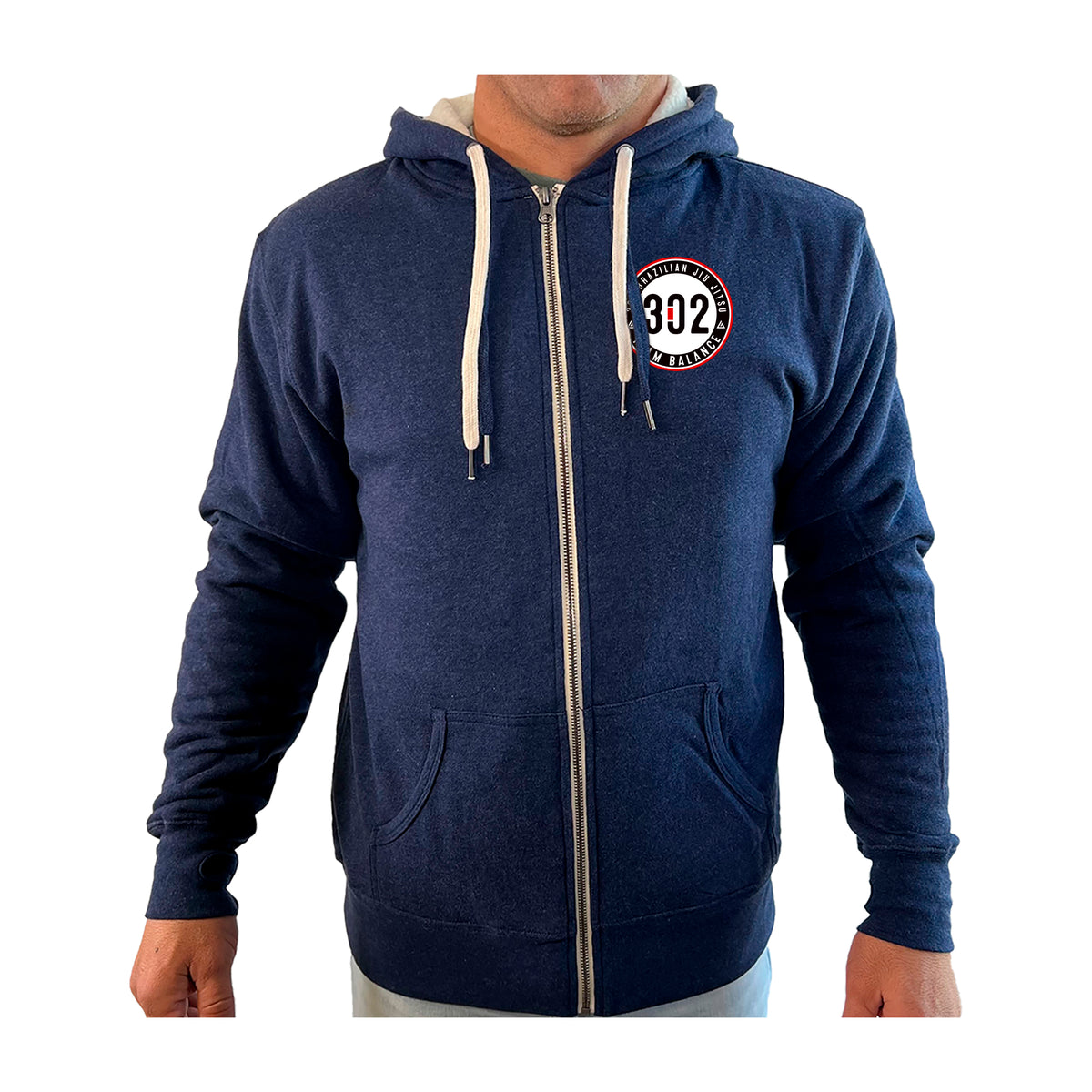 302 Jiu-Jitsu Academy Sherpa Lined Zip-Up Hoodie #8074 A
