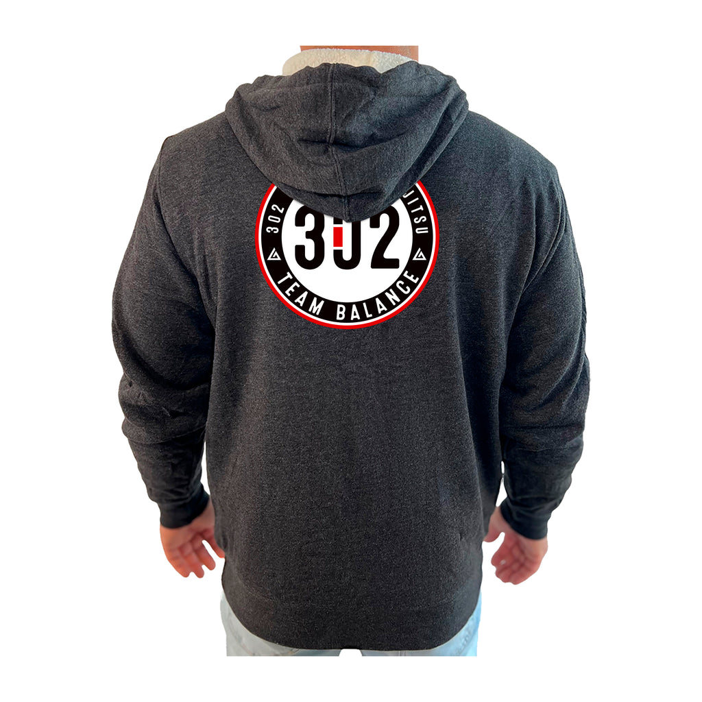 302 Jiu-Jitsu Academy Sherpa Lined Zip-Up Hoodie #8074 A