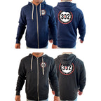 302 Jiu-Jitsu Academy Sherpa Lined Zip-Up Hoodie #8074 A